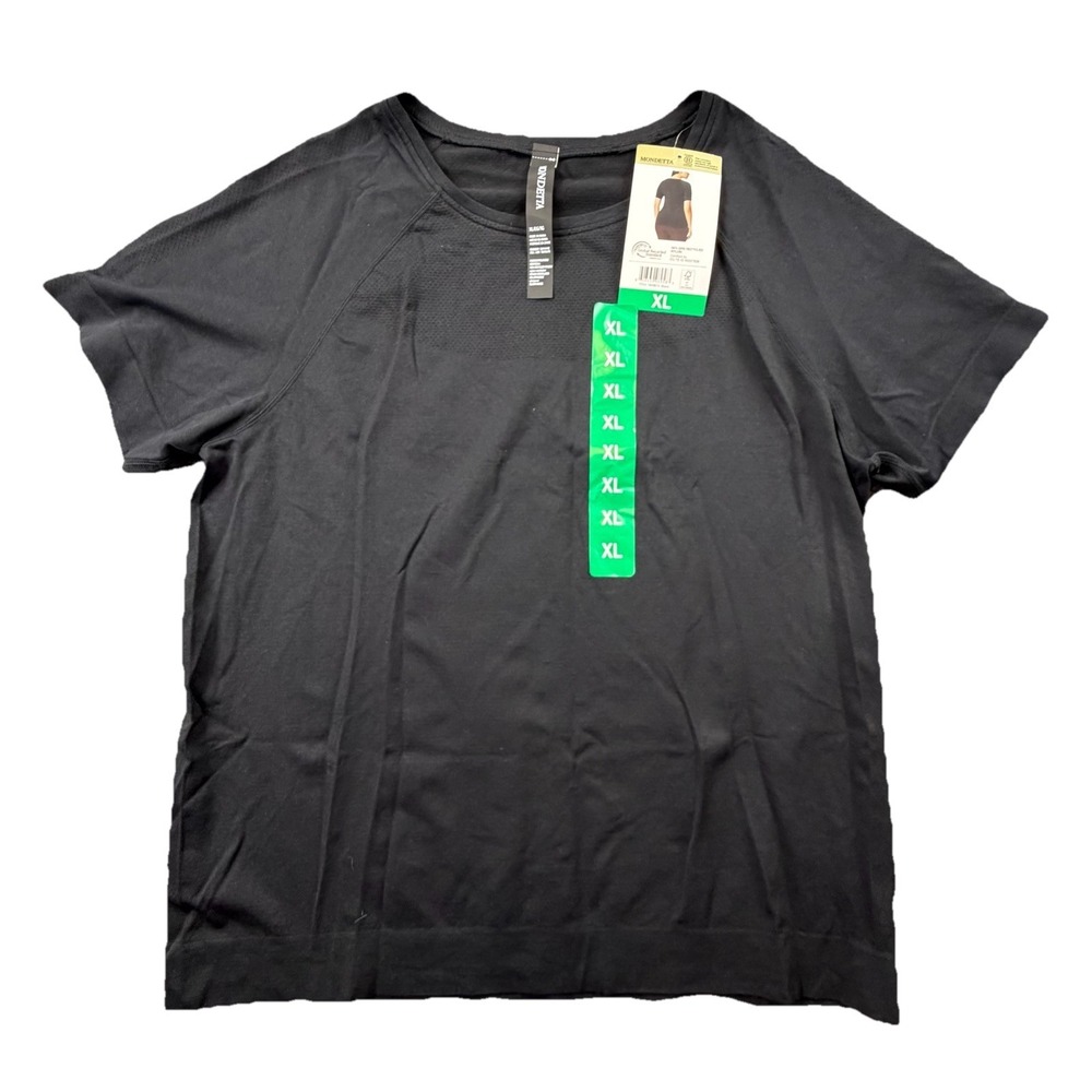 Mondetta Black Active Tee XL Short Sleeve Stretch Athletic Top NWT